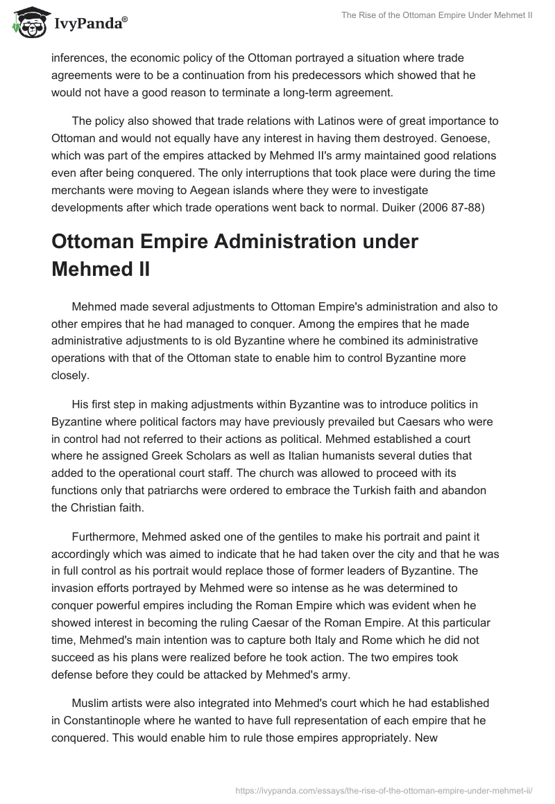 The Rise of the Ottoman Empire Under Mehmet II. Page 4
