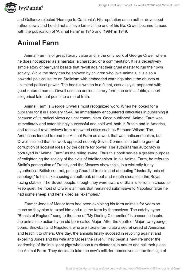 Animal Farm Essays - Brummana High School