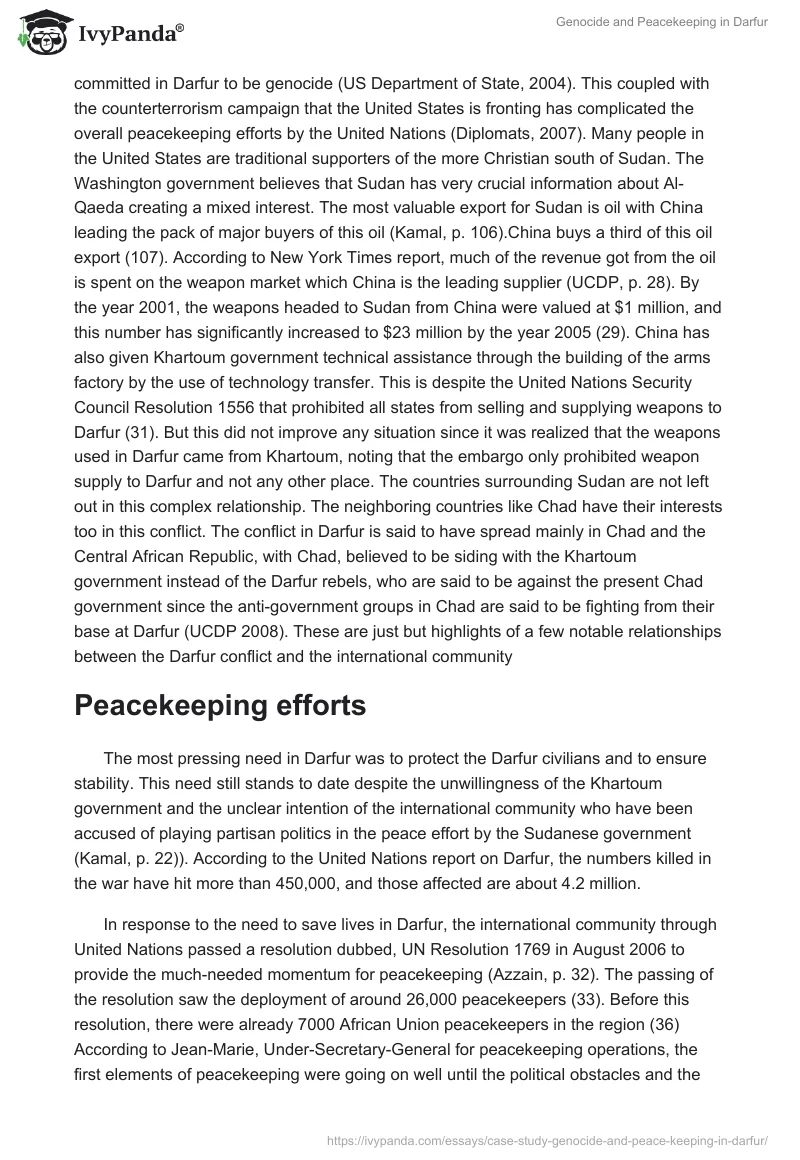 Genocide and Peacekeeping in Darfur. Page 3