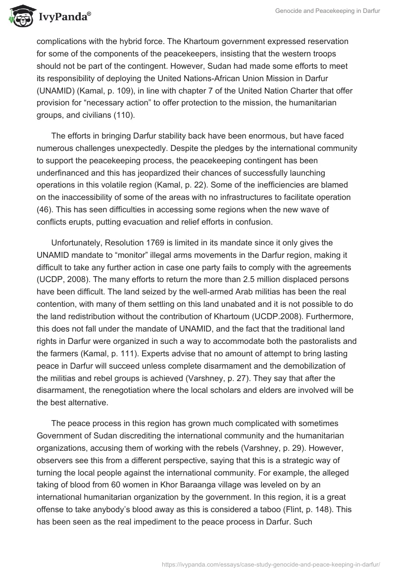 Genocide and Peacekeeping in Darfur. Page 4