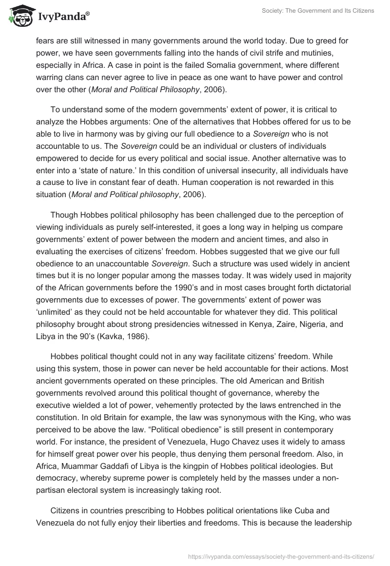 Society: The Government and Its Citizens. Page 3