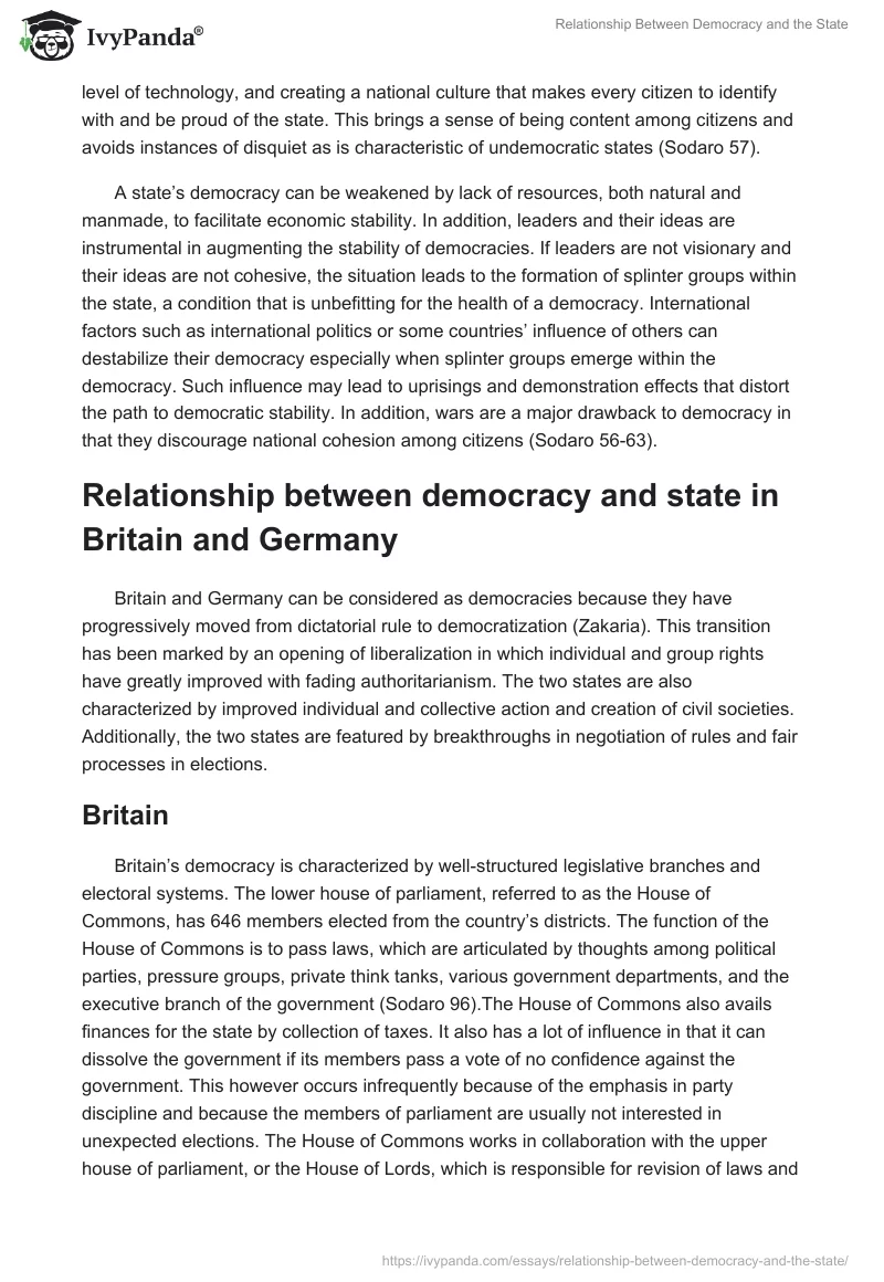 Relationship Between Democracy and the State. Page 2