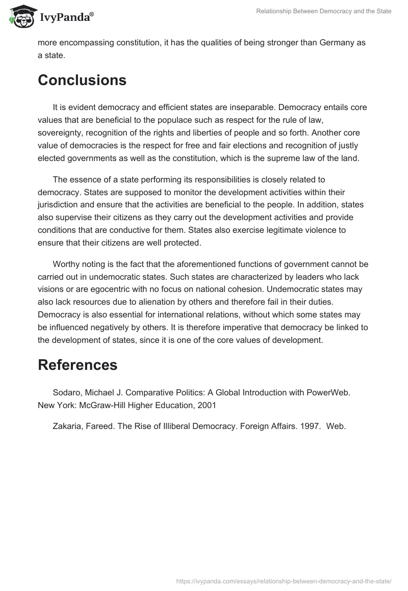 Relationship Between Democracy and the State. Page 4