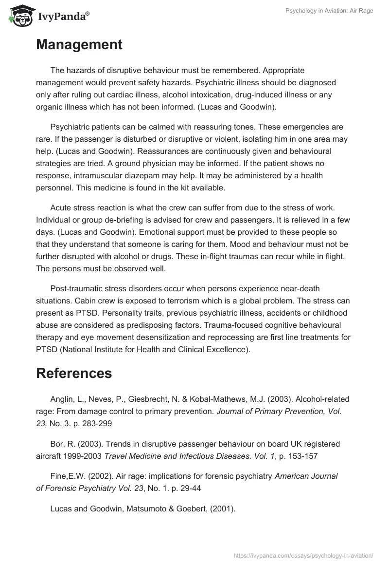 Psychology in Aviation: Air Rage. Page 5