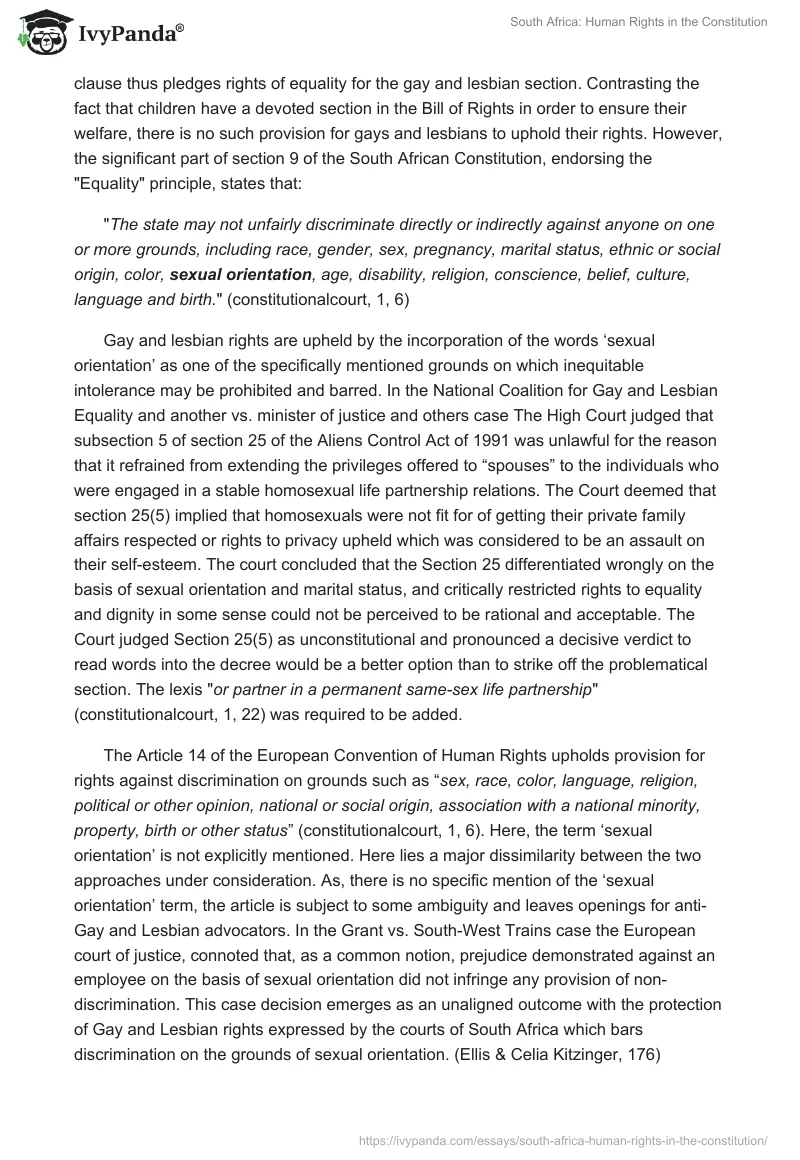 South Africa: Human Rights in the Constitution. Page 3