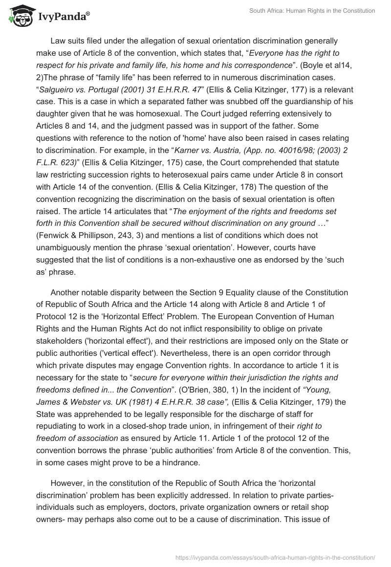 South Africa: Human Rights in the Constitution. Page 4
