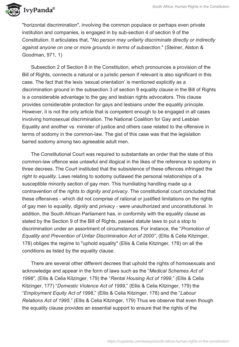 South Africa: Human Rights in the Constitution. Page 5