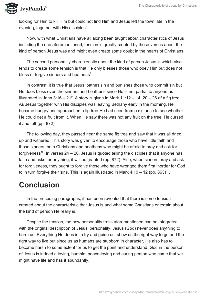 The Characteristic of Jesus by Christians. Page 2