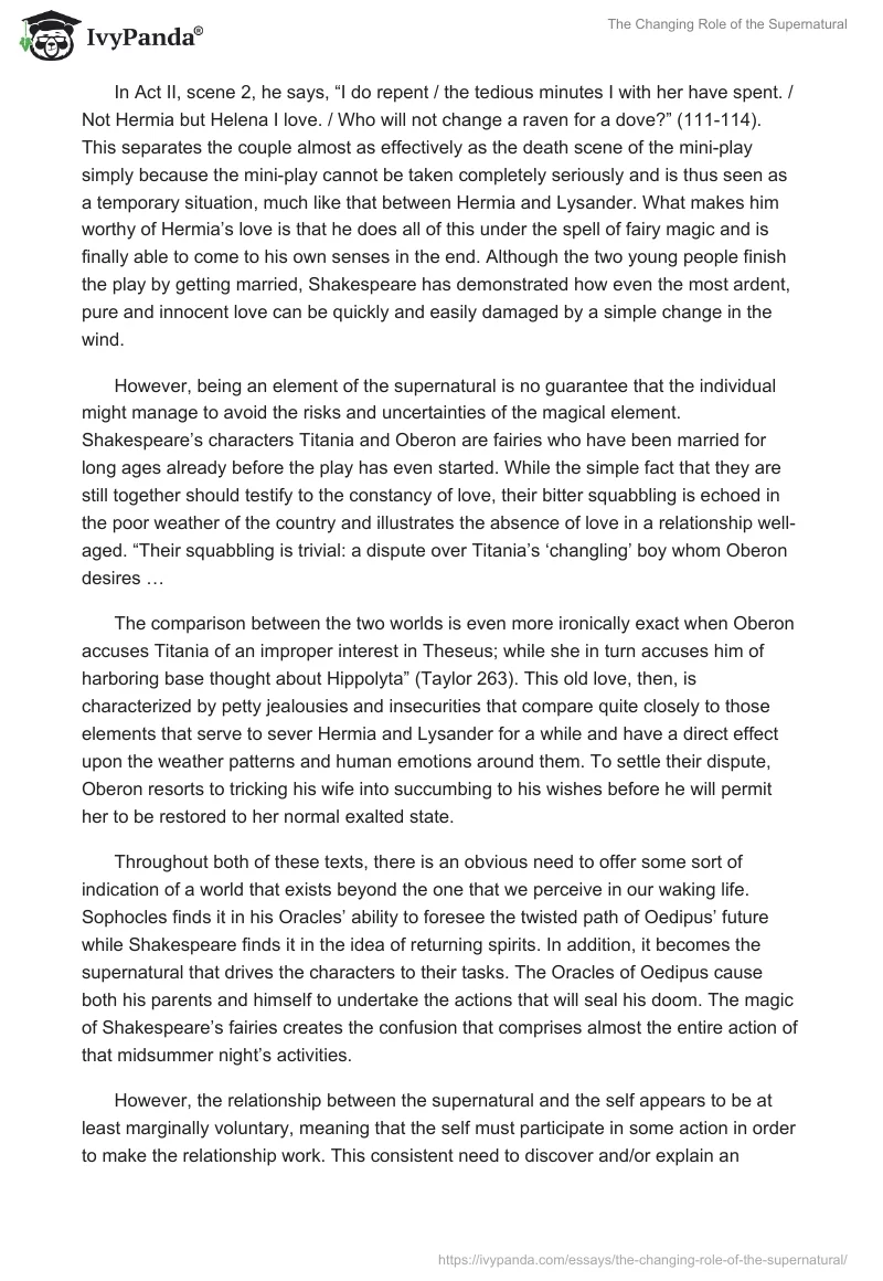 The Changing Role of the Supernatural. Page 3