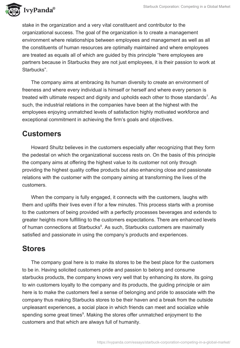 Starbuck Corporation: Competing in a Global Market. Page 3