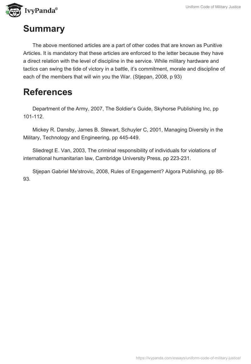 Uniform Code of Military Justice. Page 4