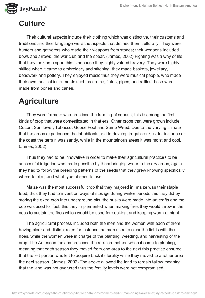 Environment & Human Beings: North Eastern America. Page 3