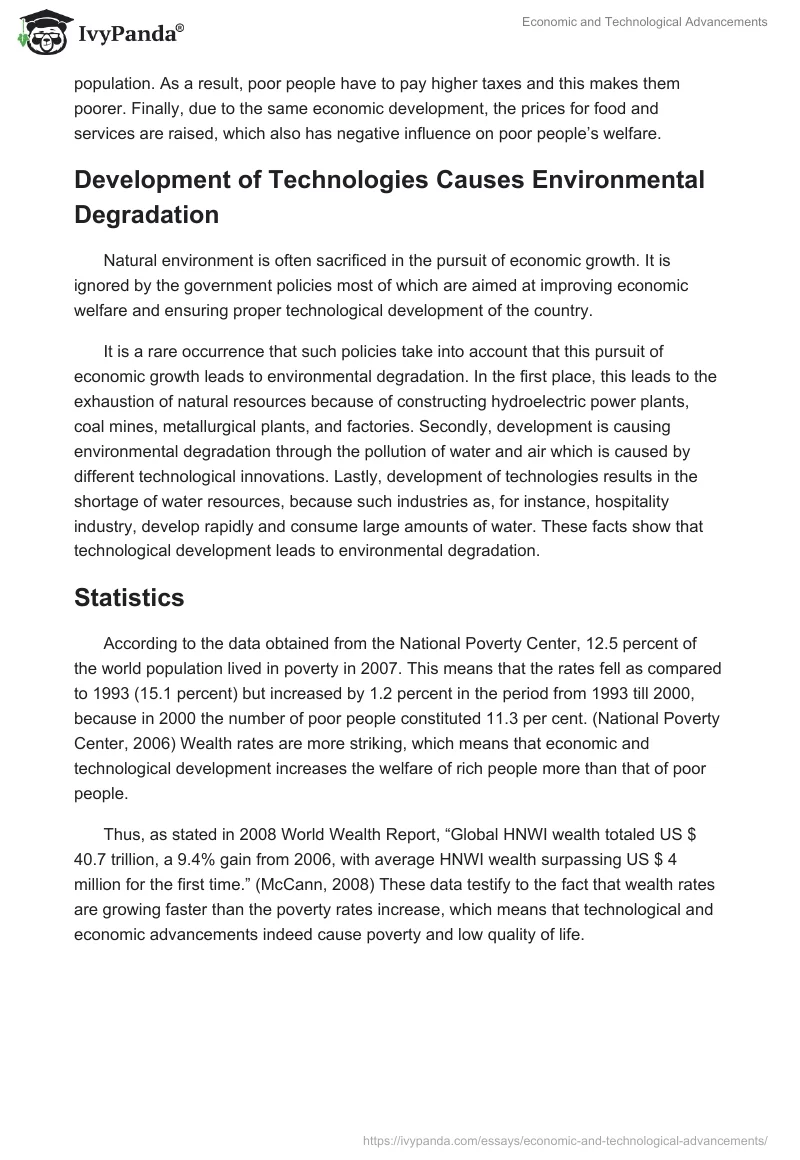 Economic and Technological Advancements. Page 3