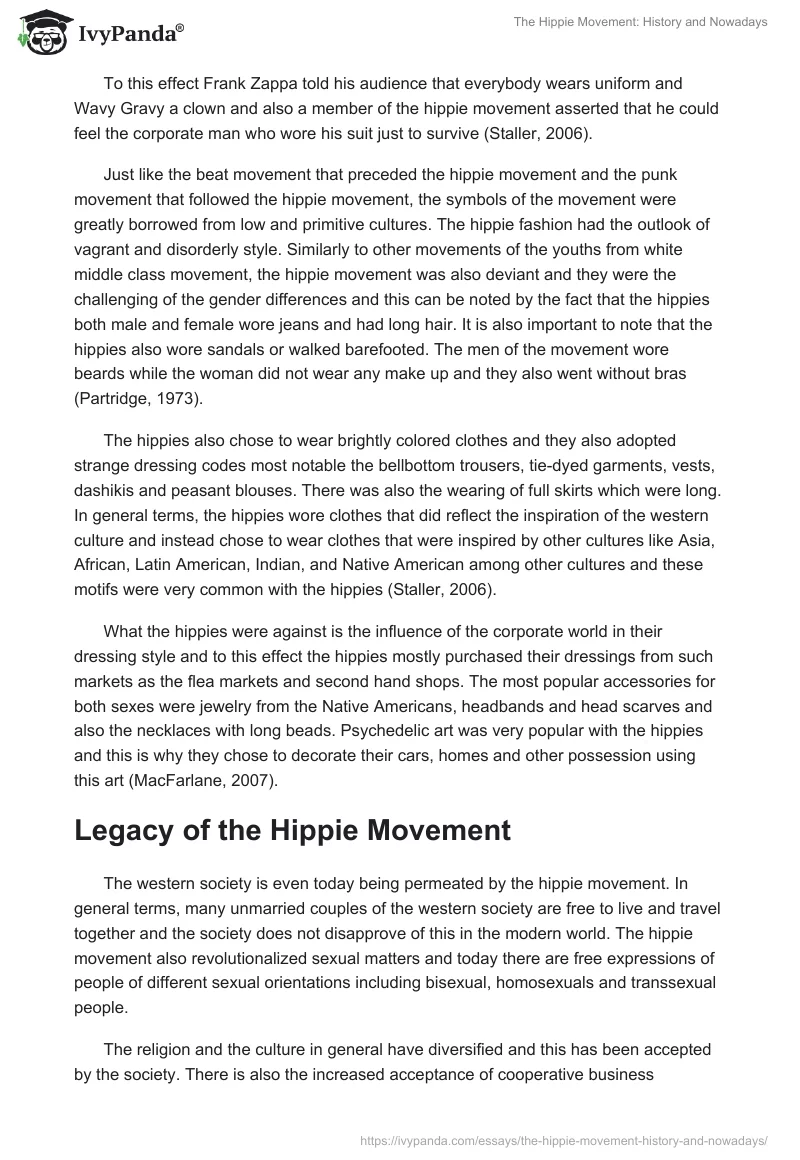 The Hippie Movement: History and Nowadays. Page 4