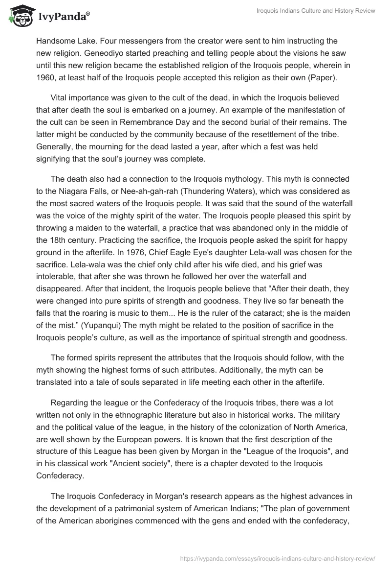 Iroquois Indians Culture and History Review - 3049 Words | Research ...