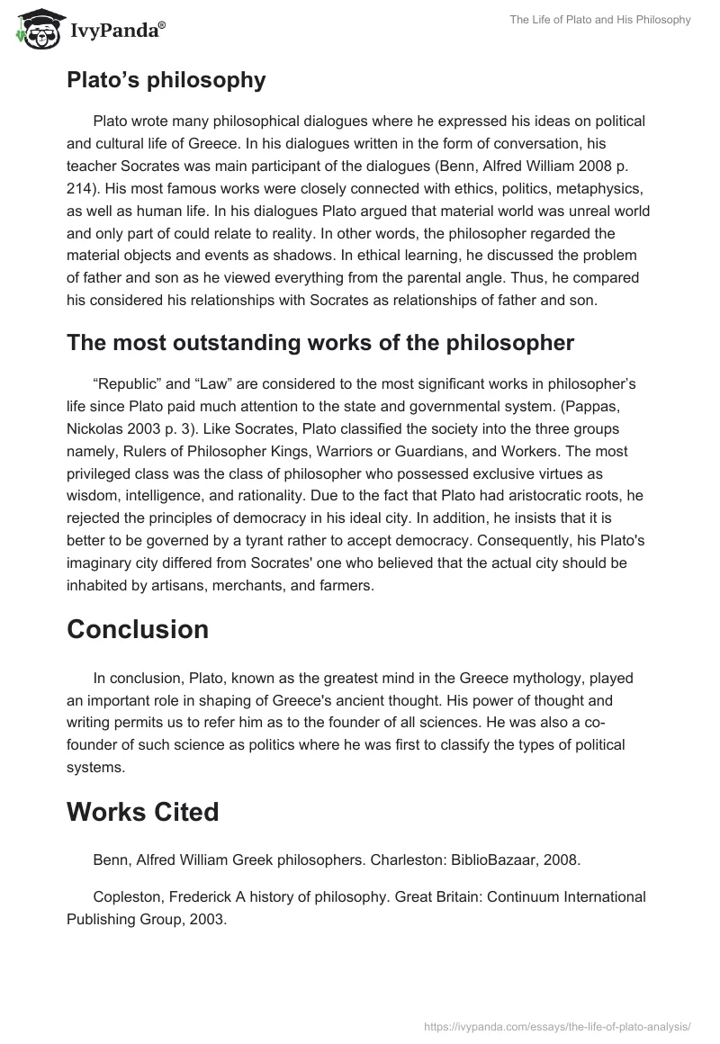 The Life of Plato and His Philosophy. Page 2