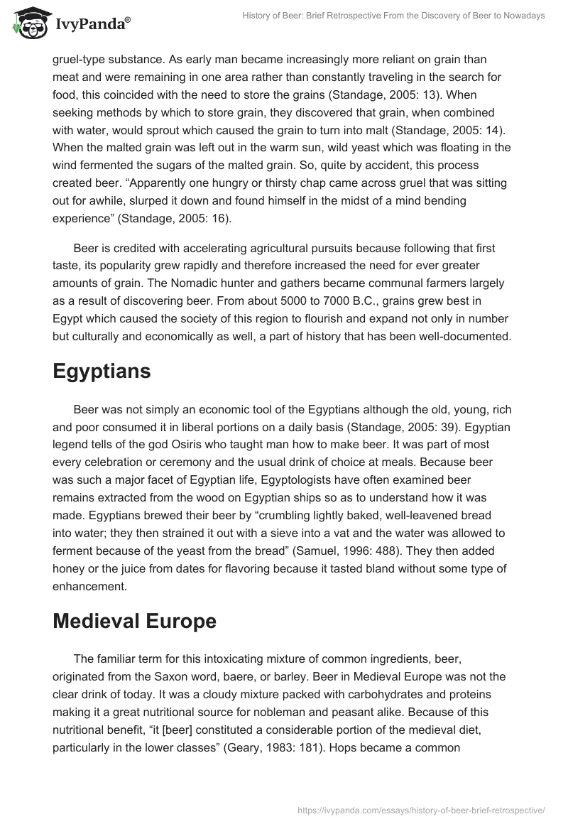 History of Beer: Brief Retrospective From the Discovery of Beer to Nowadays. Page 2