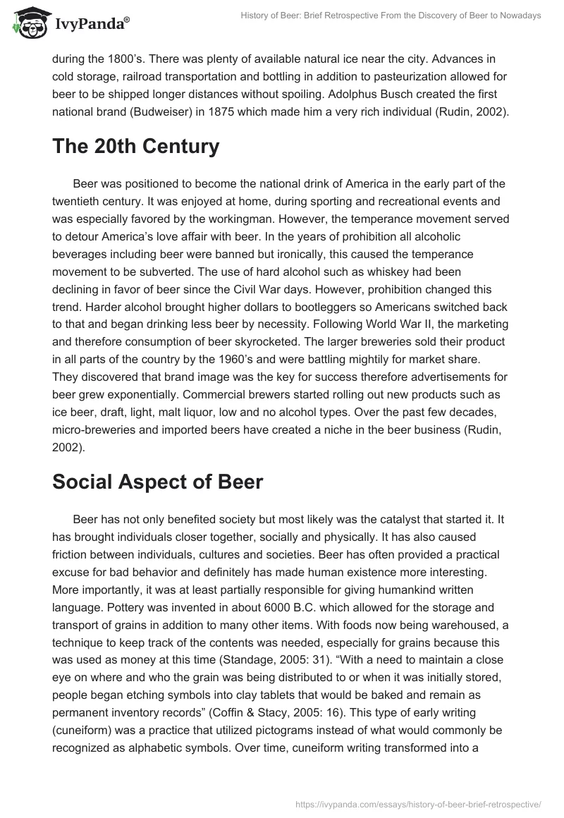 History of Beer: Brief Retrospective From the Discovery of Beer to Nowadays. Page 4