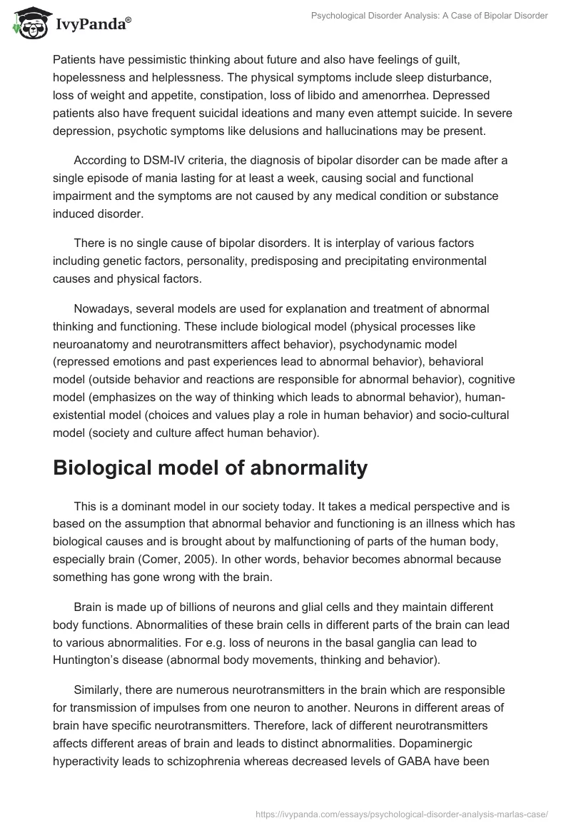 Psychological Disorder Analysis: A Case of Bipolar Disorder. Page 3