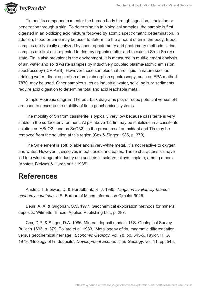 Geochemical Exploration Methods for Mineral Deposits. Page 3