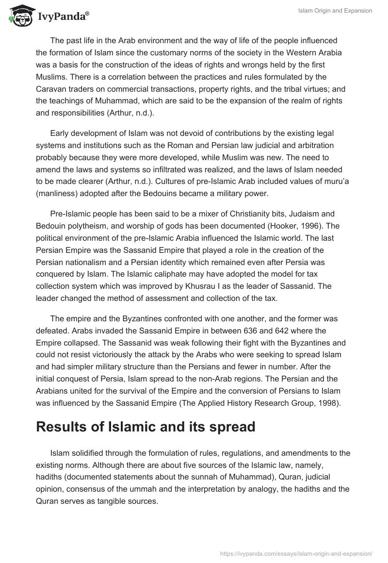 Islam Origin and Expansion. Page 2