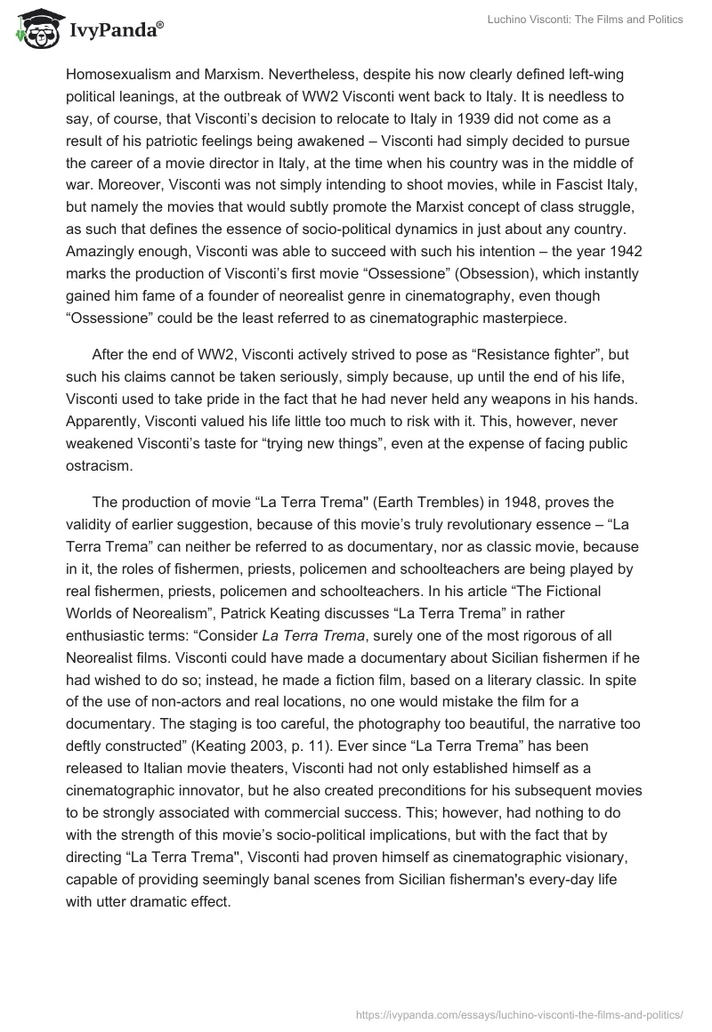 Luchino Visconti: The Films and Politics. Page 2