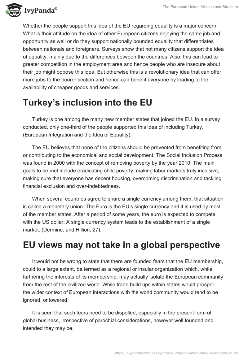 The European Union: Mission and Structure. Page 5