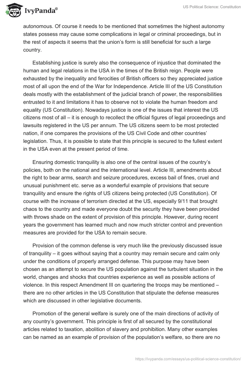 US Political Science: Constitution. Page 2