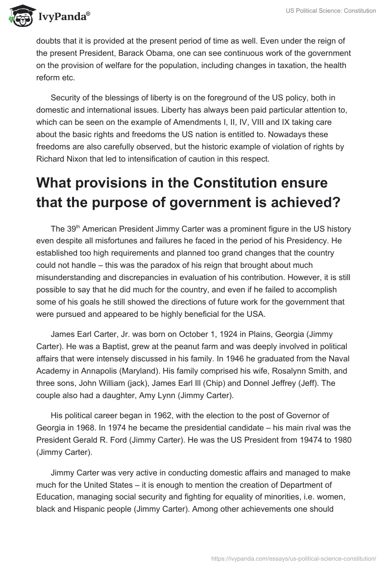 US Political Science: Constitution. Page 3