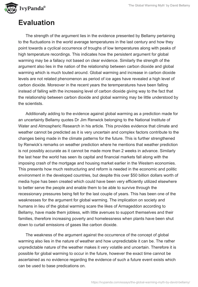 ‘The Global Warming Myth’ by David Bellamy. Page 3
