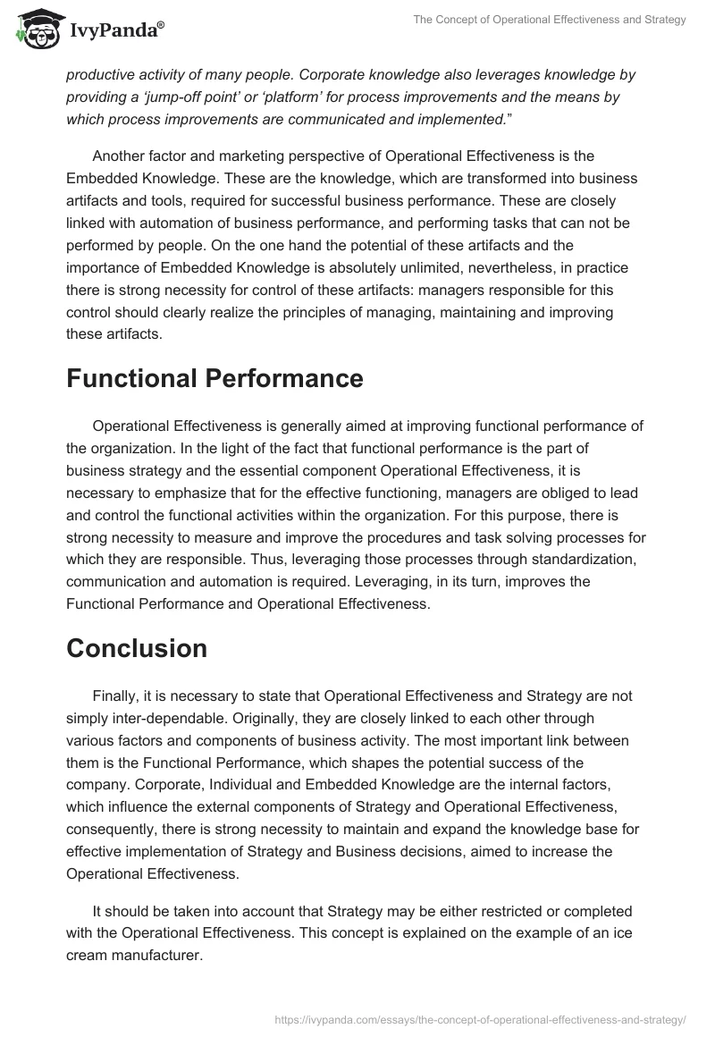 The Concept of Operational Effectiveness and Strategy. Page 4