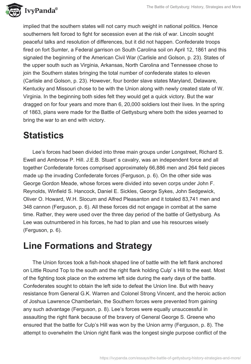 The Battle of Gettysburg: History, Strategies and More. Page 3