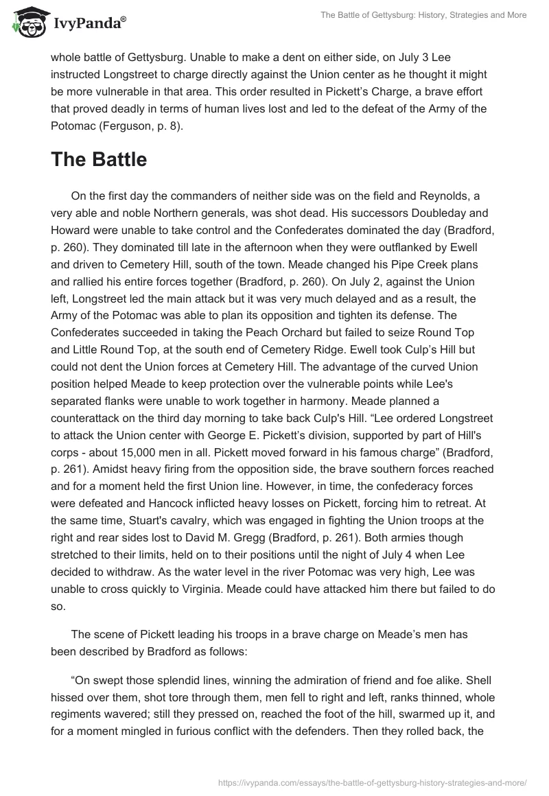The Battle of Gettysburg: History, Strategies and More. Page 4