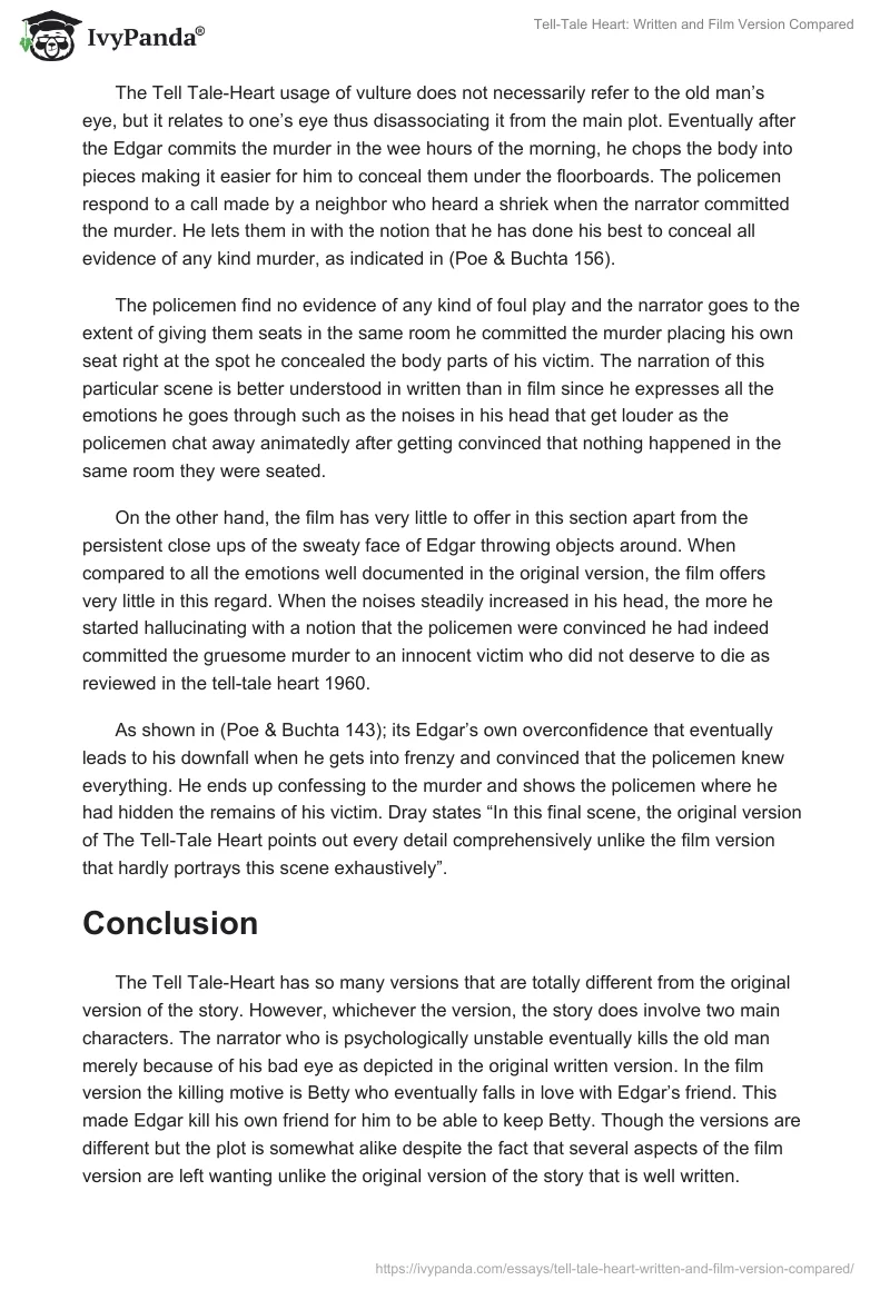Tell-Tale Heart: Written and Film Version Compared. Page 3