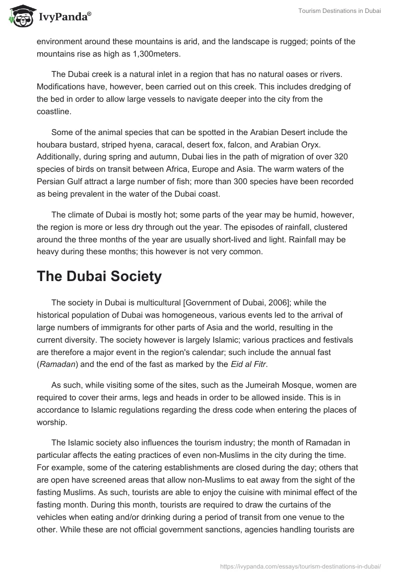 Tourism Destinations in Dubai. Page 2