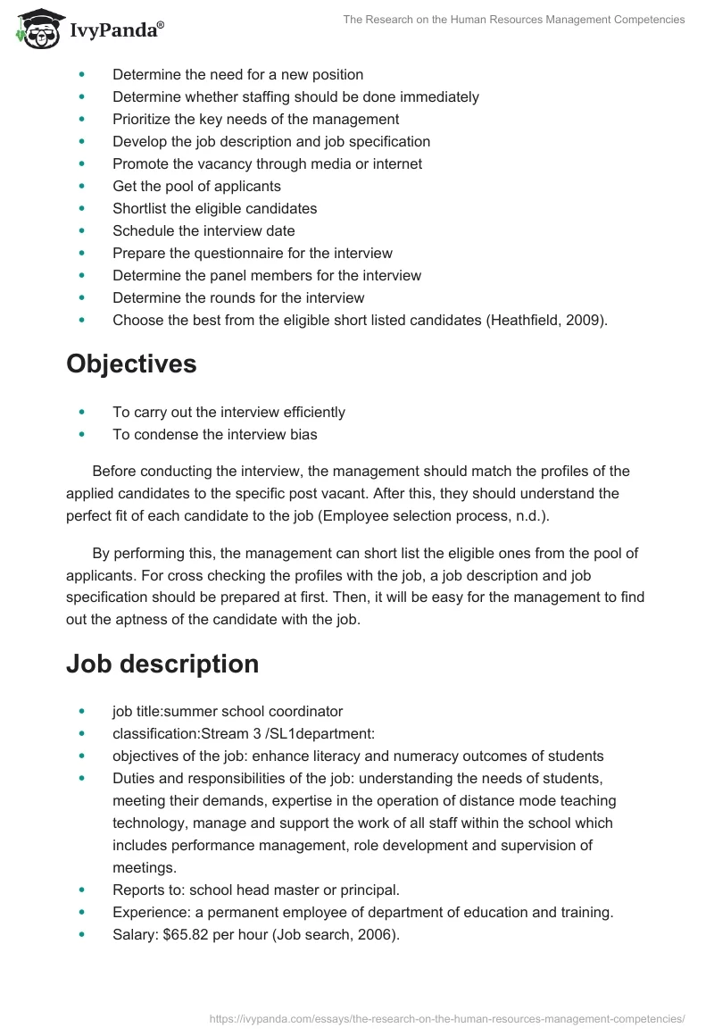 The Research on the Human Resources Management Competencies. Page 2