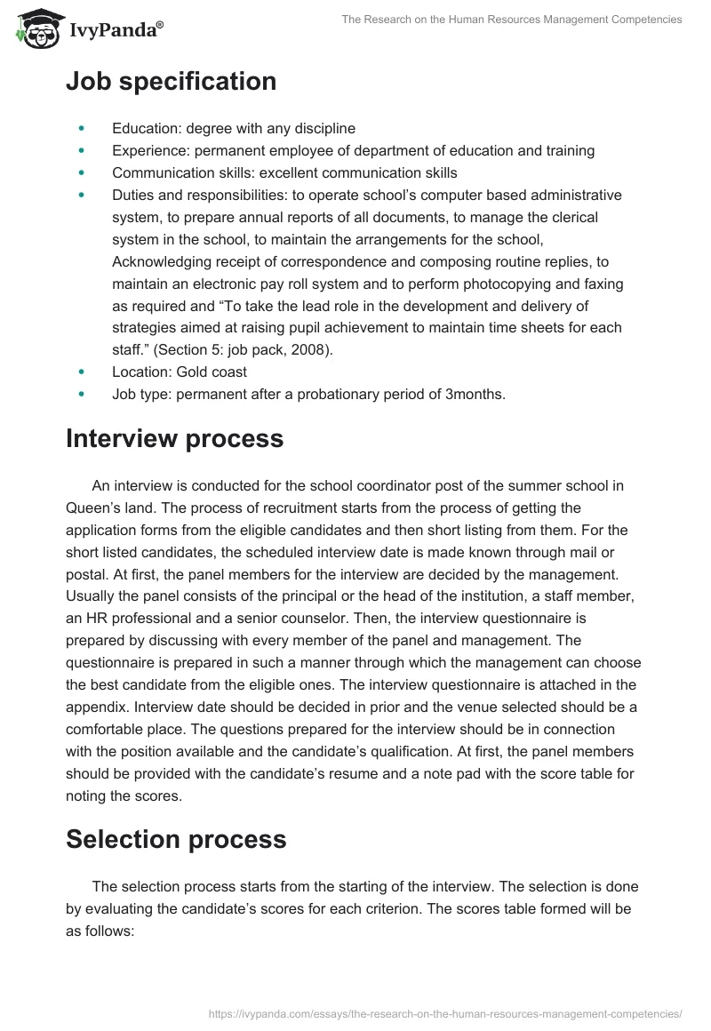 The Research on the Human Resources Management Competencies. Page 3
