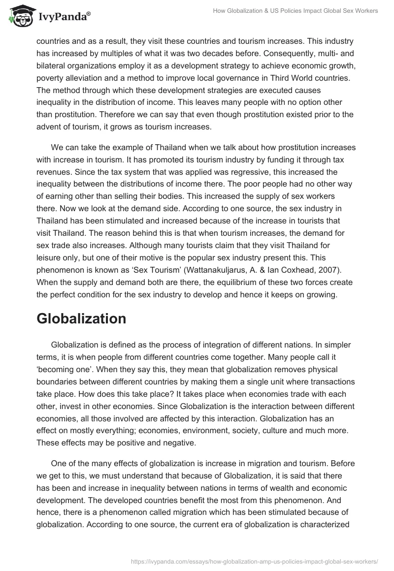 How Globalization & US Policies Impact Global Sex Workers. Page 3