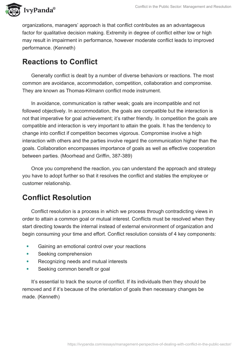 Conflict in the Public Sector: Management and Resolution. Page 3