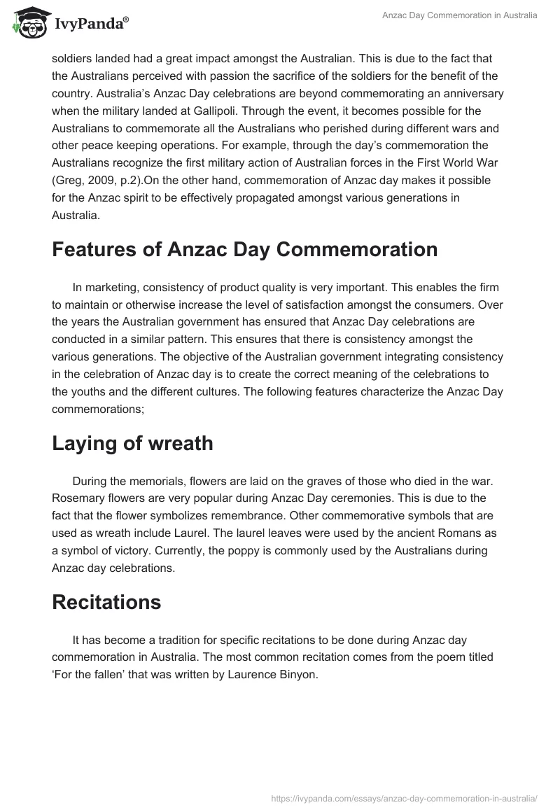 Anzac Day Commemoration in Australia. Page 2