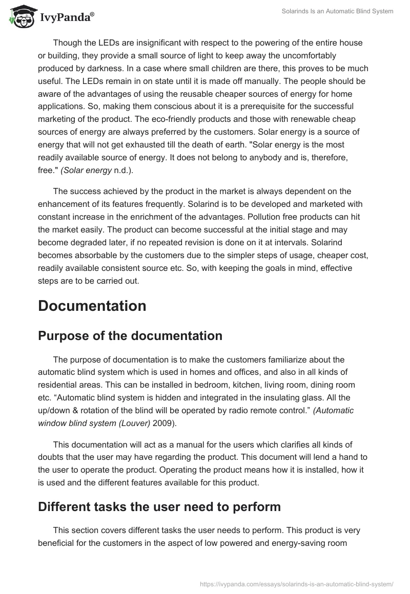 Solarinds Is an Automatic Blind System. Page 2