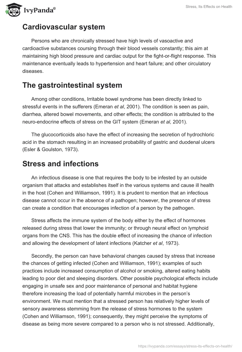 Stress, Its Effects on Health. Page 3