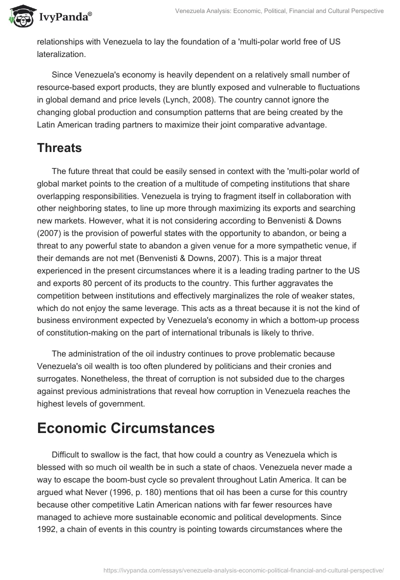 Venezuela Analysis: Economic, Political, Financial and Cultural Perspective. Page 4
