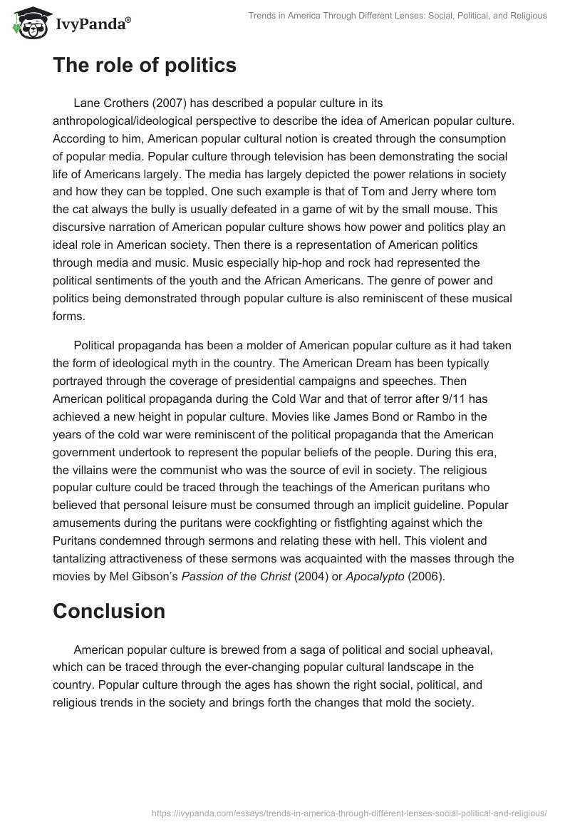 Trends in America Through Different Lenses: Social, Political, and Religious. Page 2