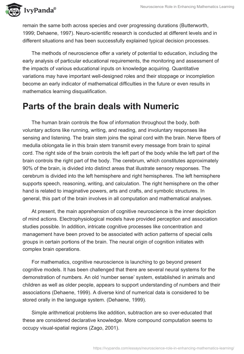 Neuroscience Role in Enhancing Mathematics Learning. Page 2