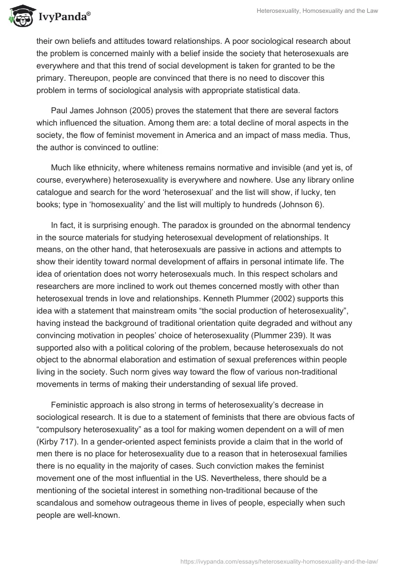 Heterosexuality, Homosexuality and the Law. Page 2