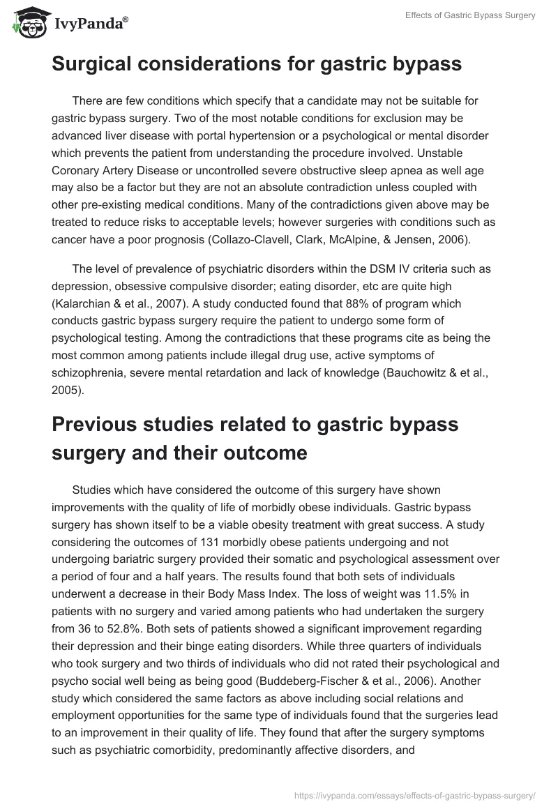 Effects of Gastric Bypass Surgery. Page 2