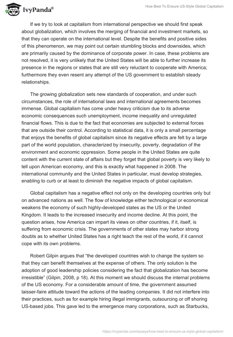 How Best To Ensure US-Style Global Capitalism. Page 3