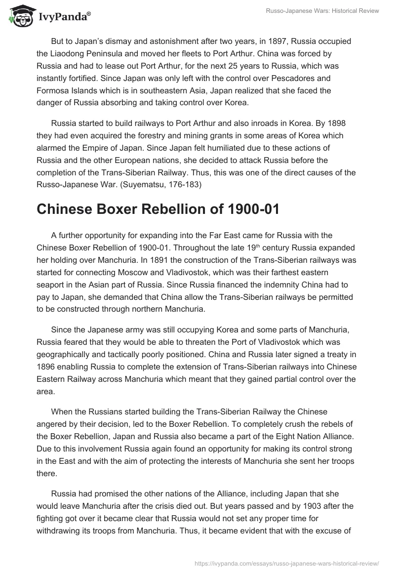 Russo-Japanese Wars: Historical Review. Page 3