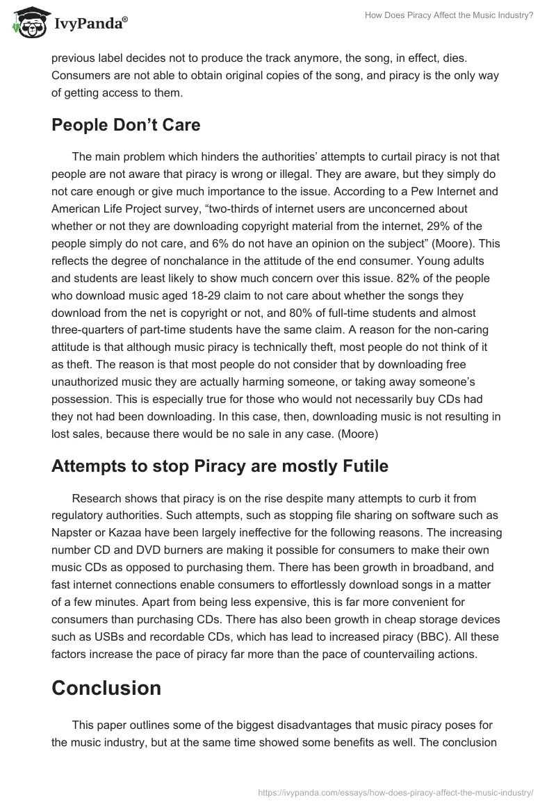 How Does Piracy Affect the Music Industry?. Page 3